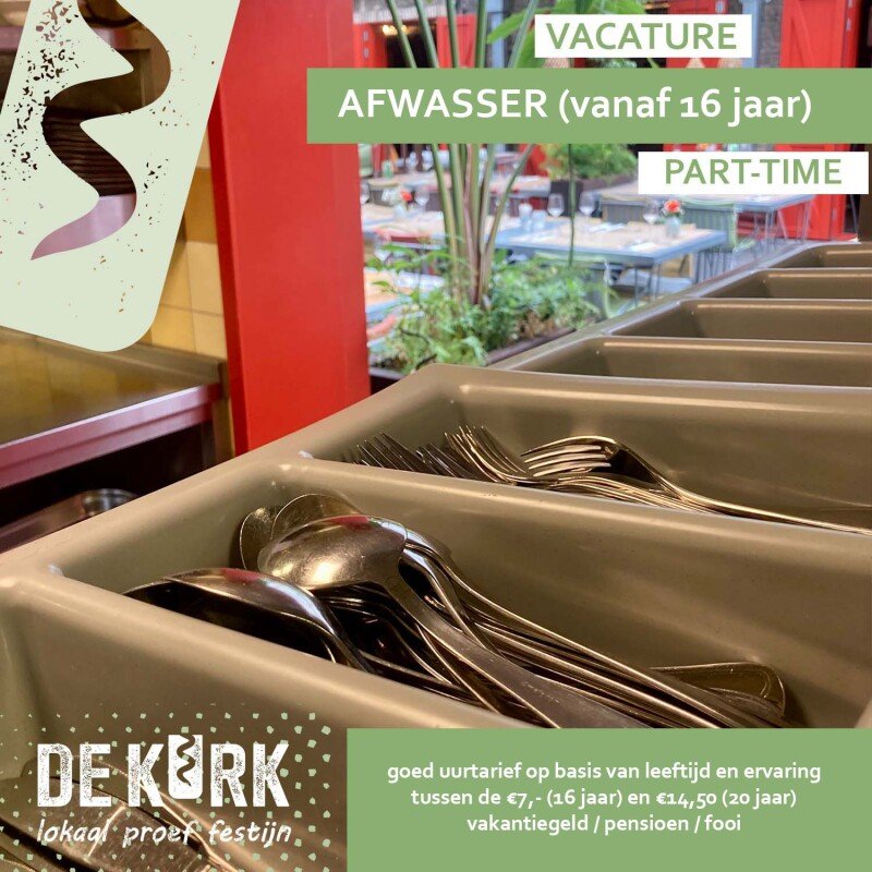 Kurk Vacature Afwasser